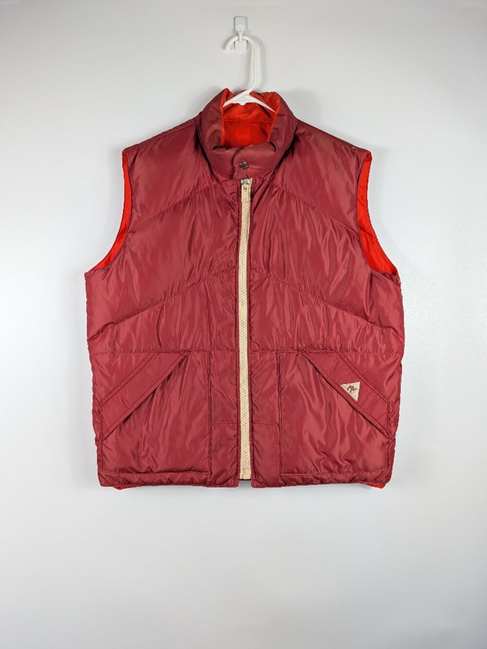 Vintage 70s/80s Camel Reversible Vest Goose Down Filled Puffer